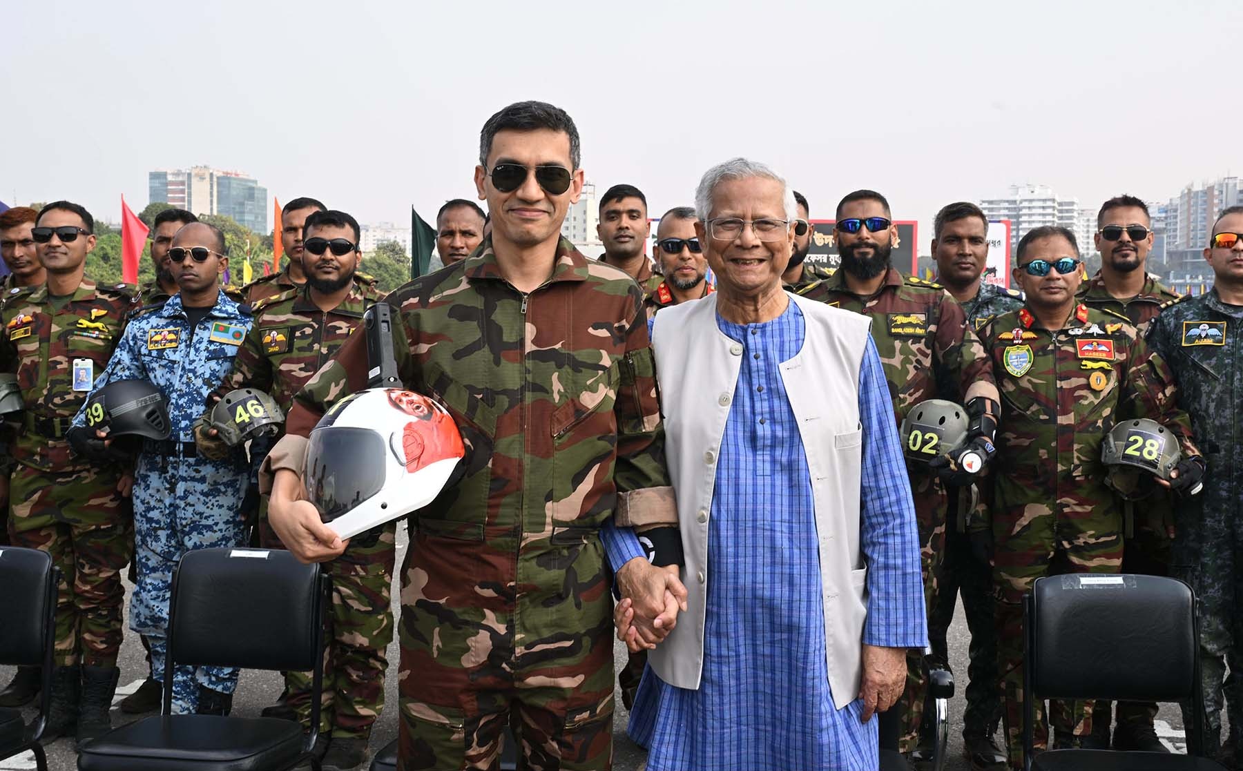 BIDA Executive Chairman with Muhammad Yunus, Victory Day, National Parade Square, Dhaka, December 2025