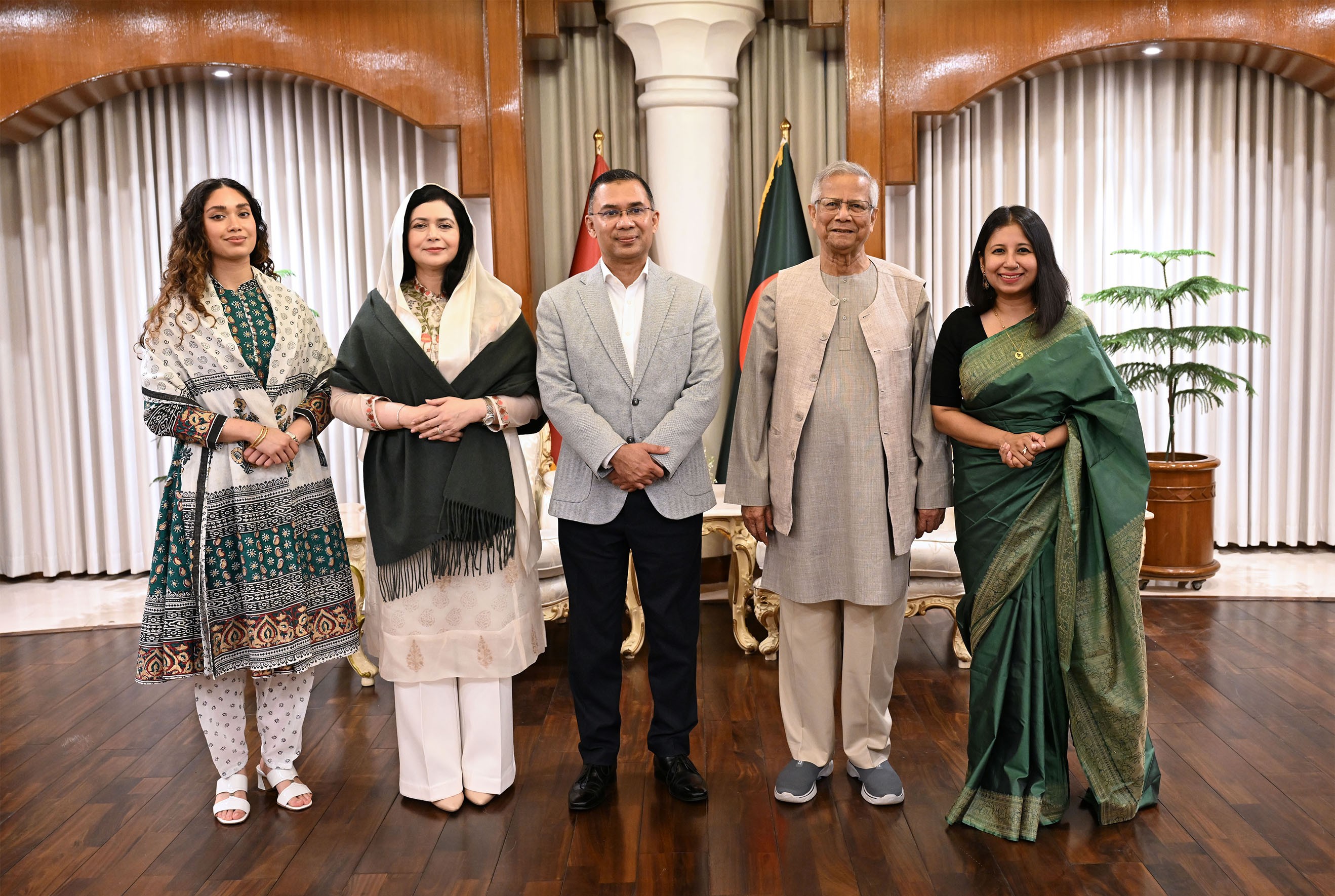 PM Tarique Rahman with Chief Adviser Professor Muhammad Yunus at State Guest House Jamuna, January 2026
