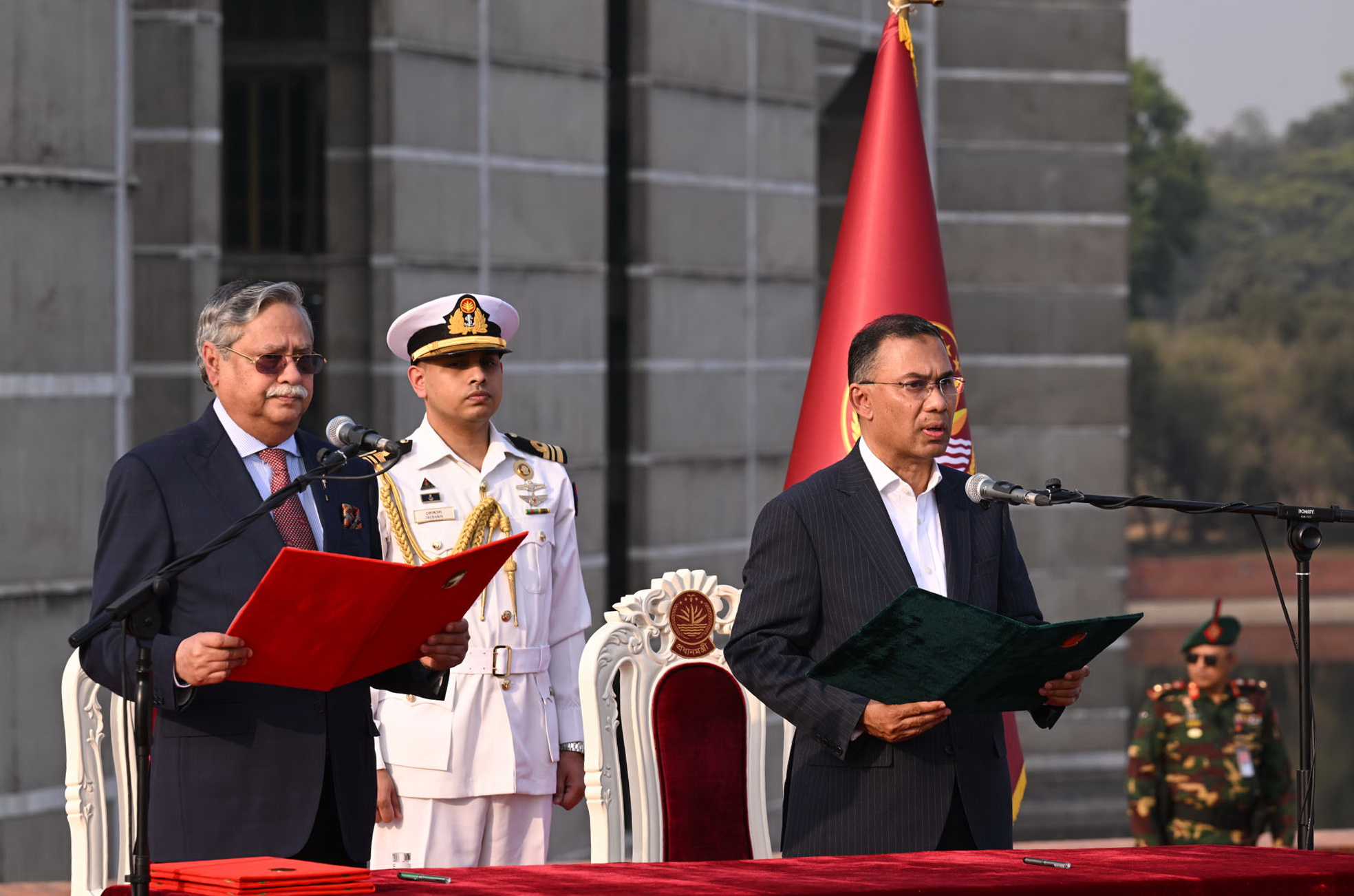 Tarique Rahman taking oath as the 11th Prime Minister of Bangladesh, February 17, 2026