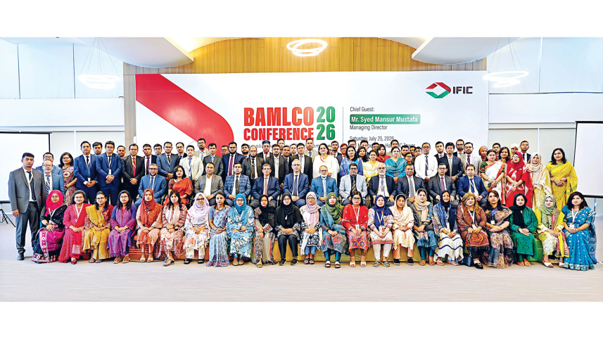 IFIC Bank BAMLCO Conference 2026 at bank head office in Dhaka, Syed Mansur Mustafa with participants