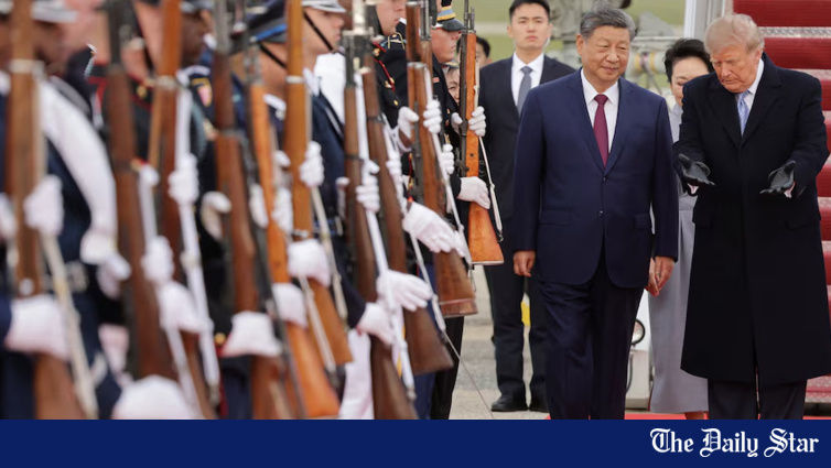 US President Donald Trump welcomes Chinese President Xi Jinping at Joint Base Andrews, Maryland, September 23, 2026. REUTERS