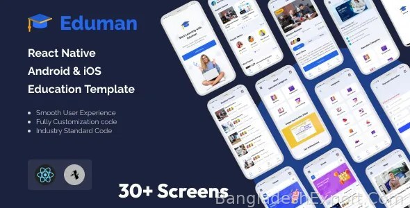 Eduman - React Native Android & iOS Template — BDEVS TECH — BDEVS TECH
