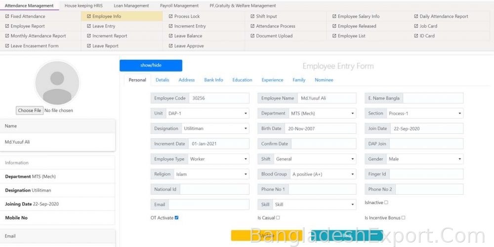 HR & Payroll Software — BANGLADESH SOFTWARE SOLUTION — BANGLADESH SOFTWARE SOLUTION