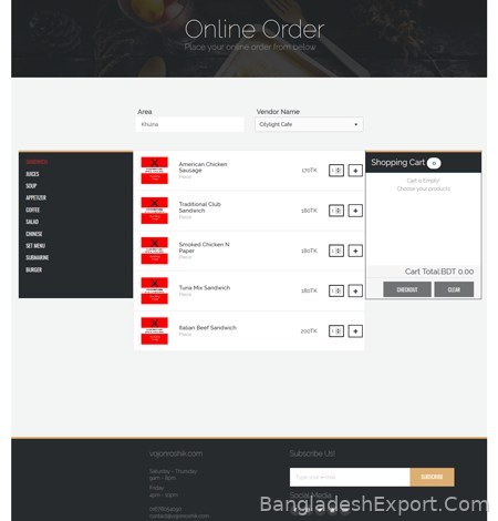Vojonroshik (Restaurant Web Application) — Kazla Technologies Ltd. — Kazla Technologies Ltd.