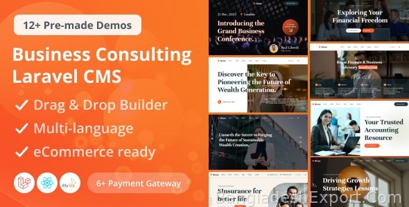 Bione – Business Consulting Laravel CMS With Live Page Builder — Laralink — Laralink