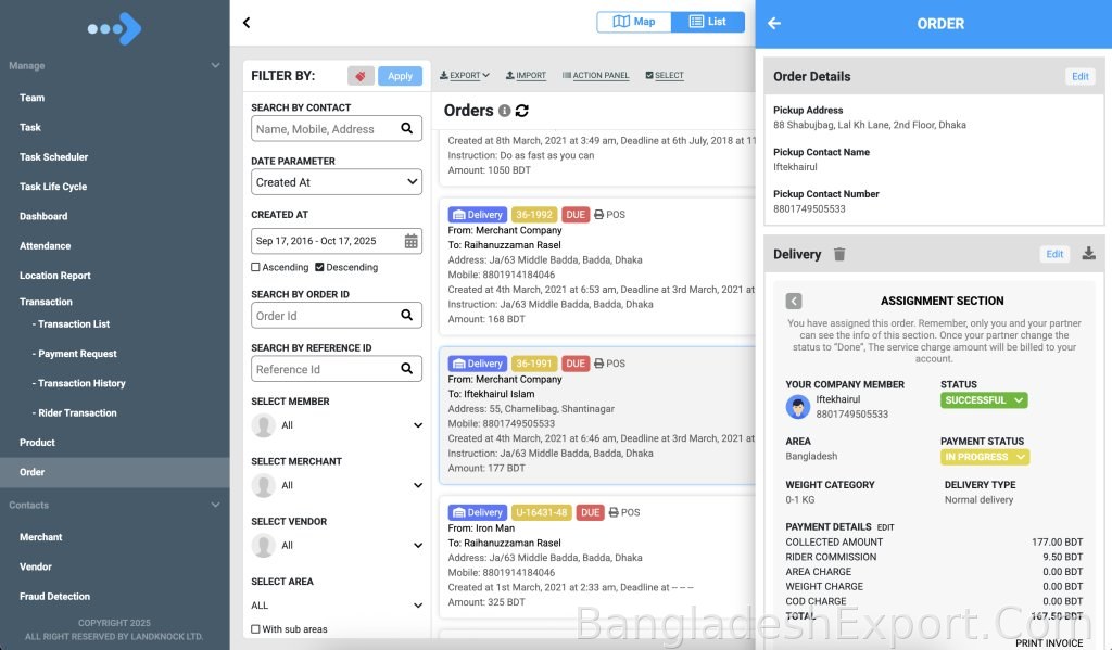 Landknock Delivery Management System — Landknock Ltd. — Landknock Ltd.