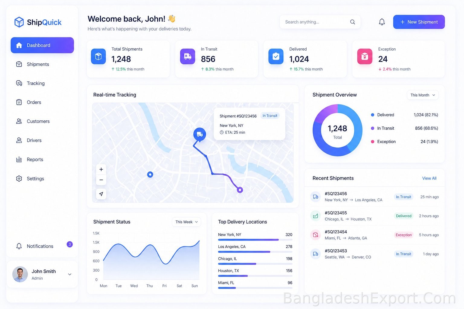 ParcelFly - Courier & Delivery System
