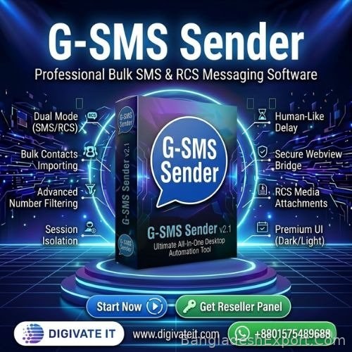 G-SMS Sender: Professional Bulk SMS Sending Software — Digivate IT — Digivate IT