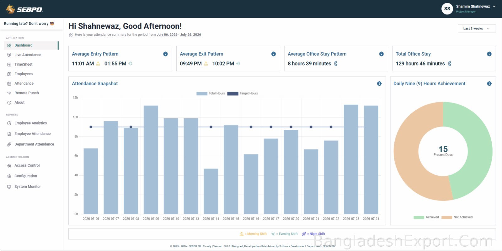 TimeLy (AI Attendance & Workforce Analytics)