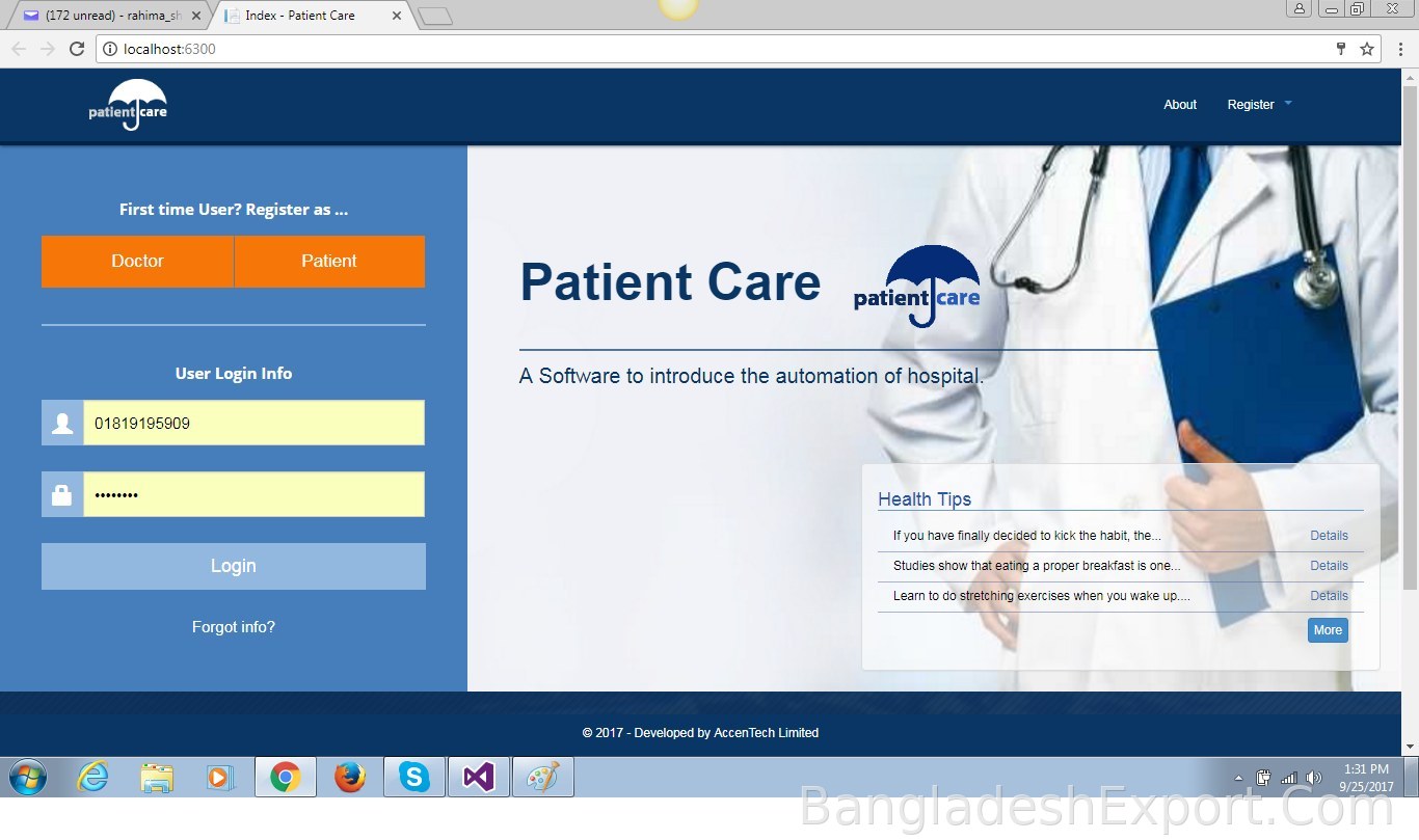 Patient Care — AccenTech Limited — AccenTech Limited