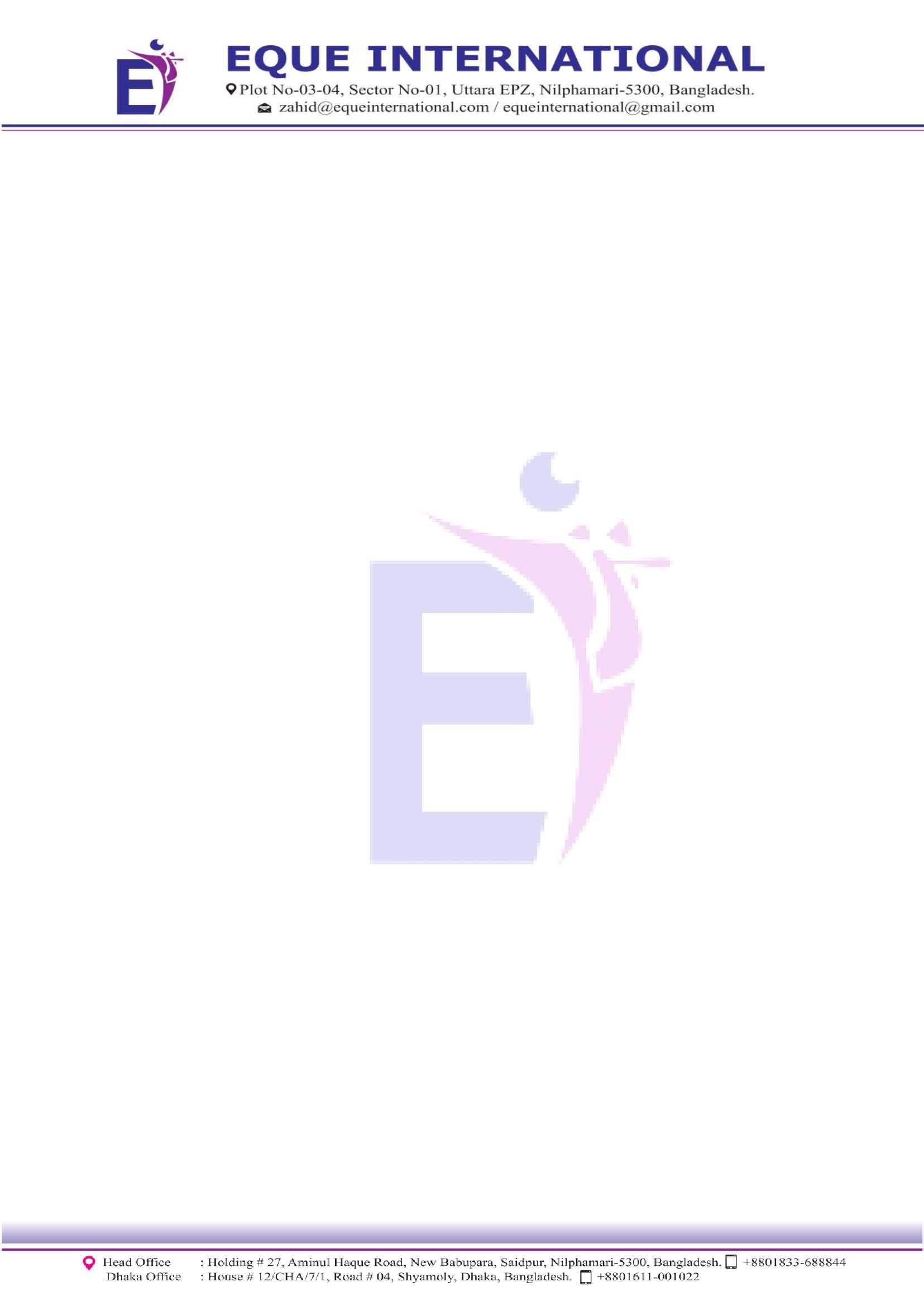 EQUE INTERNATIONAL logo