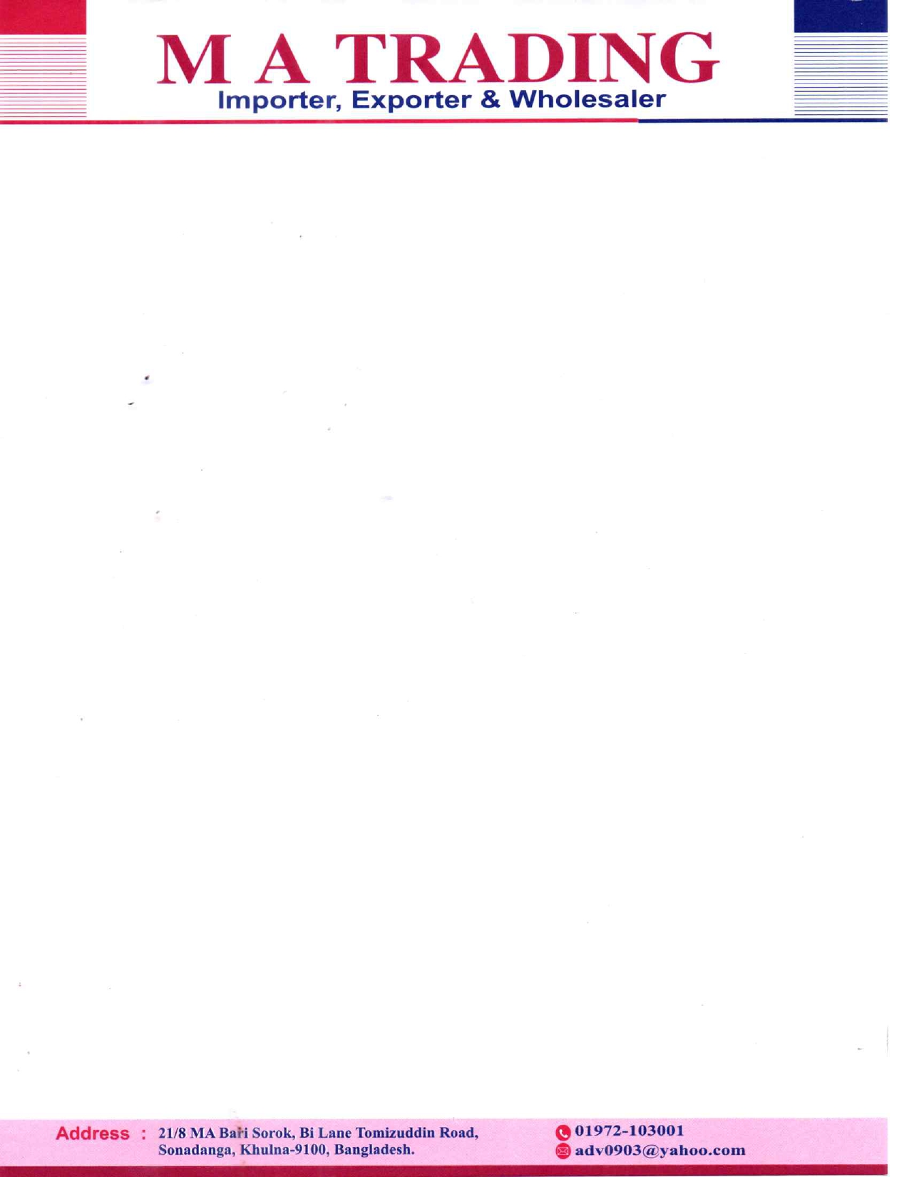 M A Trading logo