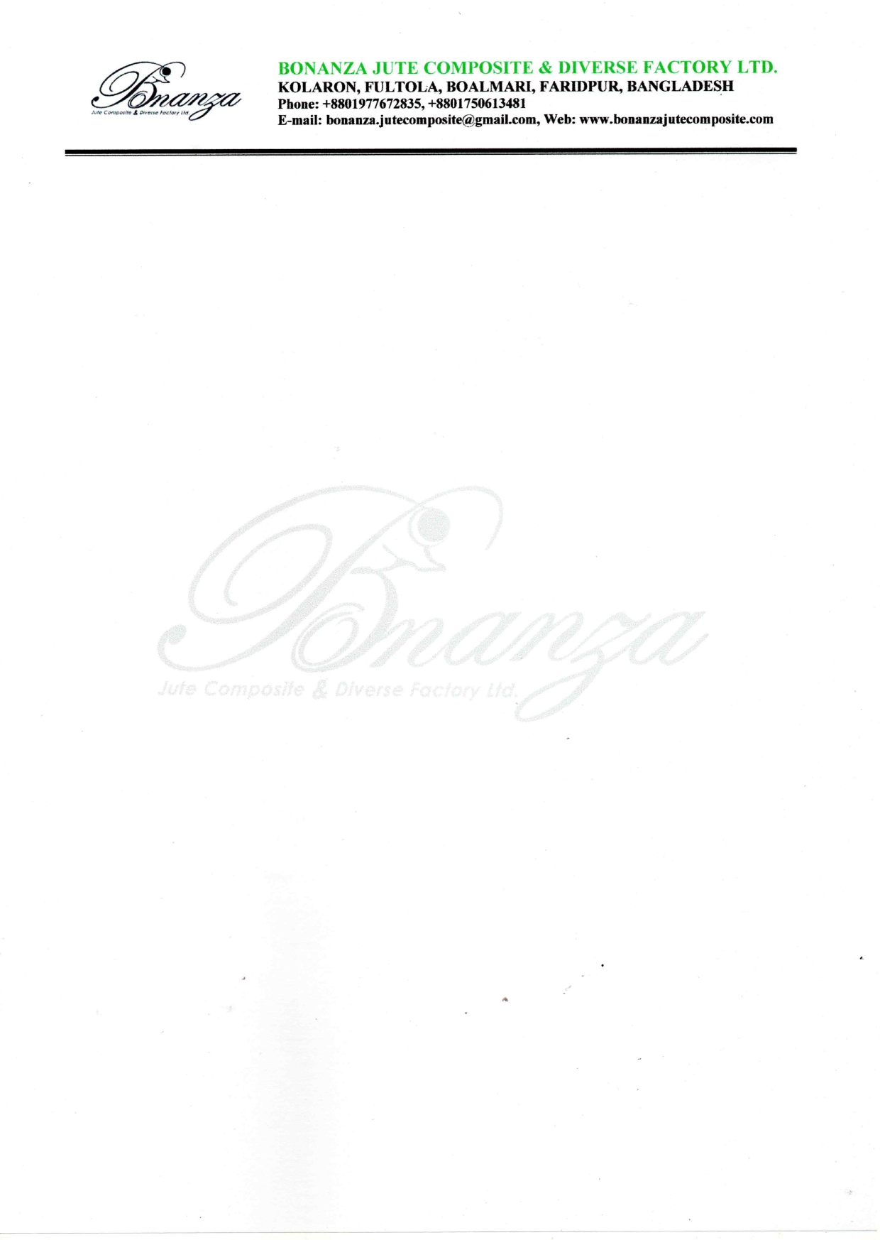 Bonanza Jute Composite & Diverse Factory Ltd. logo