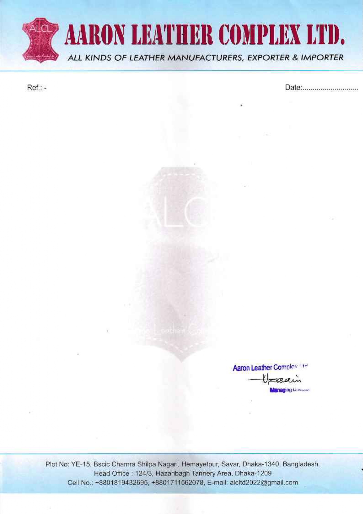 AARON LEATHER COMPLEX LIMITED logo