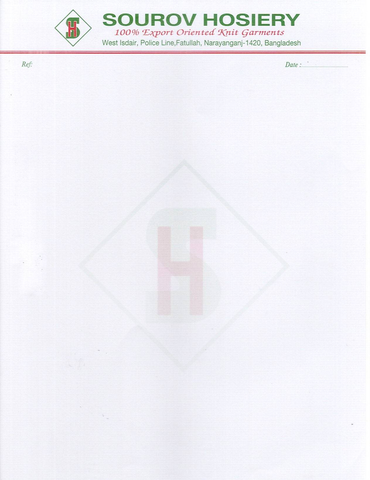 SOUROV HOSIERY. logo
