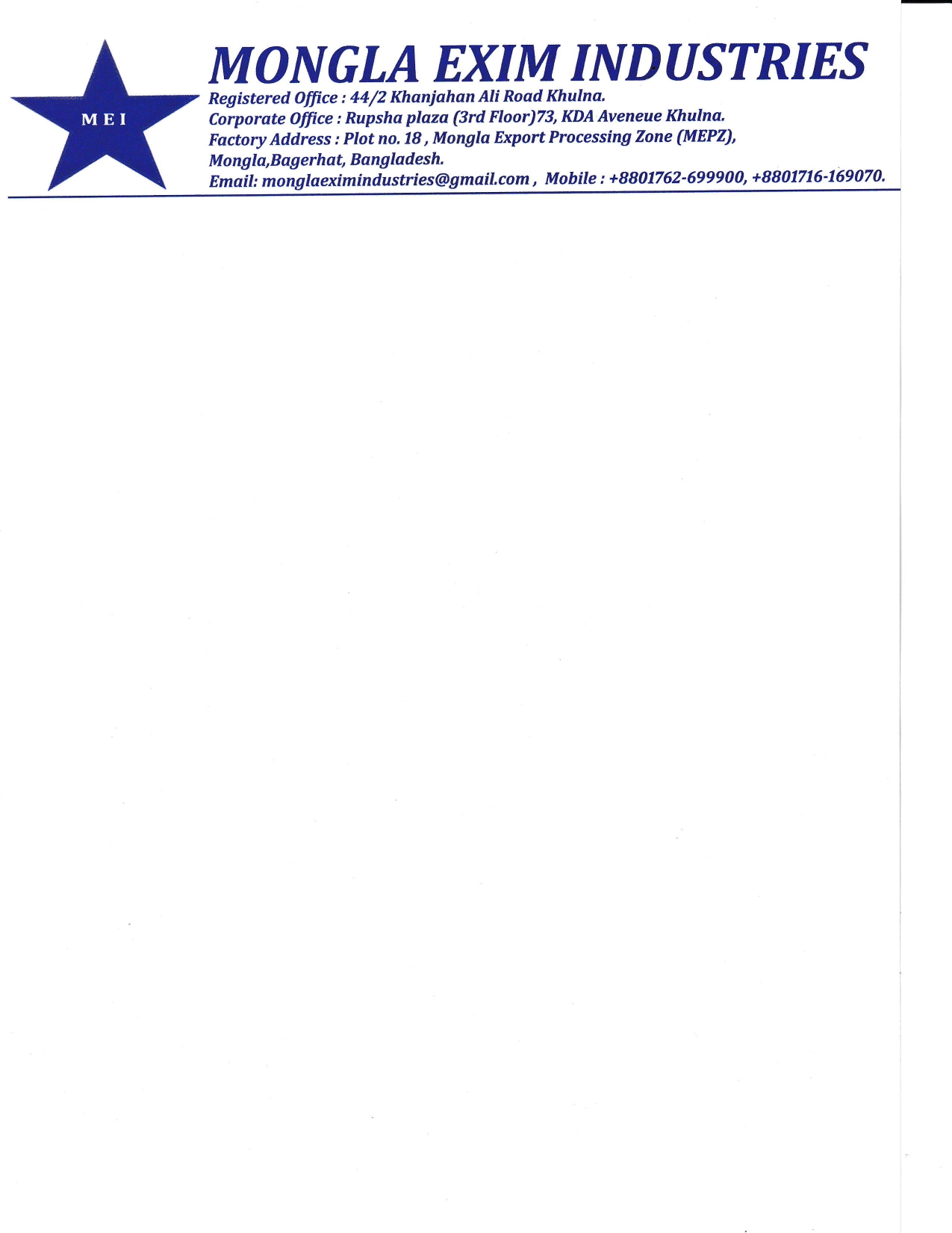 M/S. Mongla Exim Industries logo