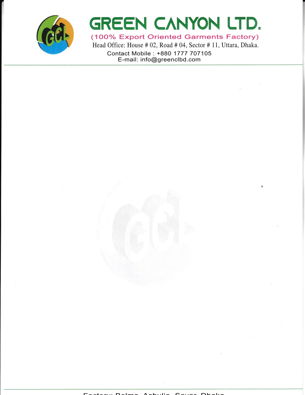 GREEN CANYON LTD. logo