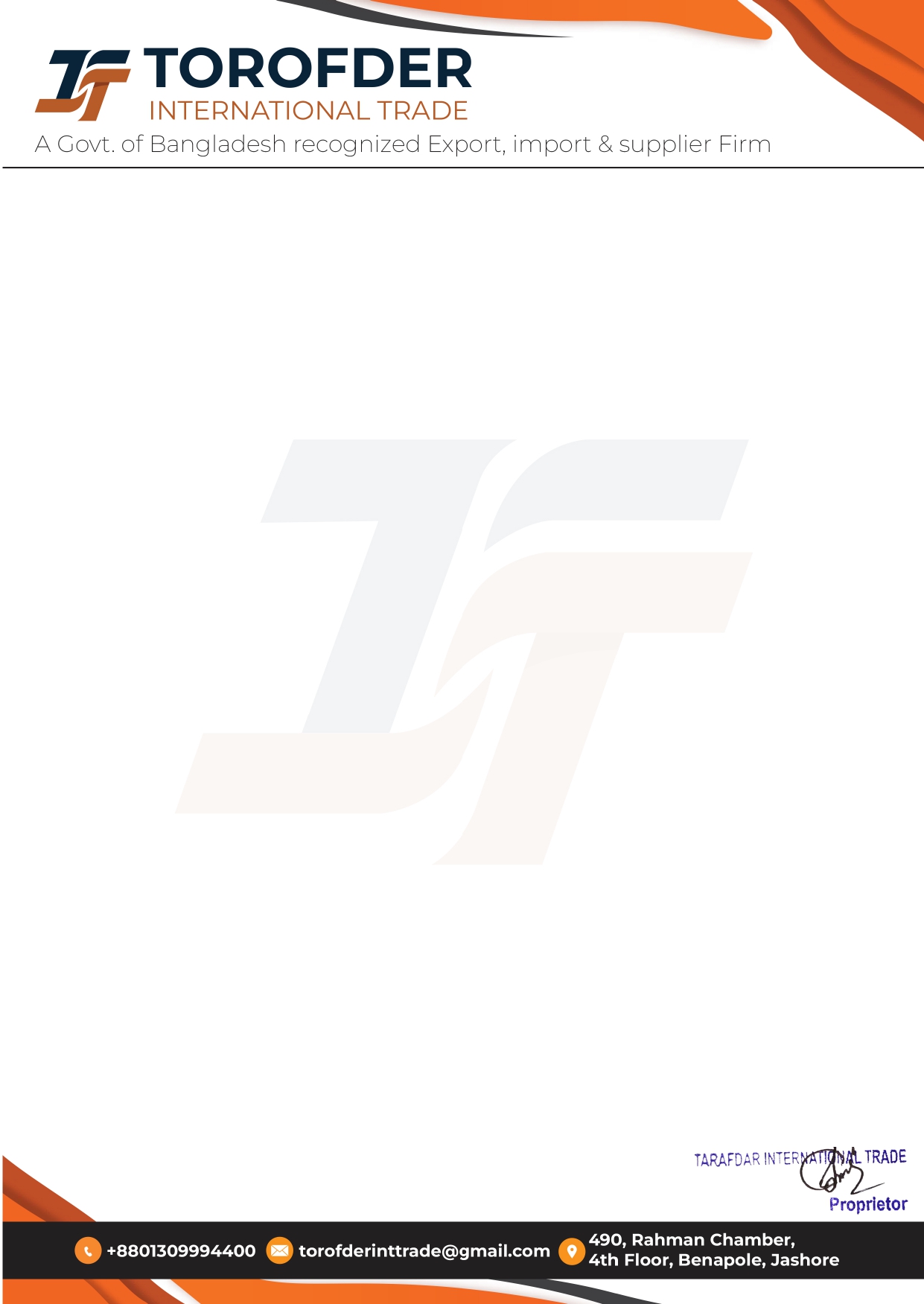 TOROFDER INTERNATIONAL TRADE logo